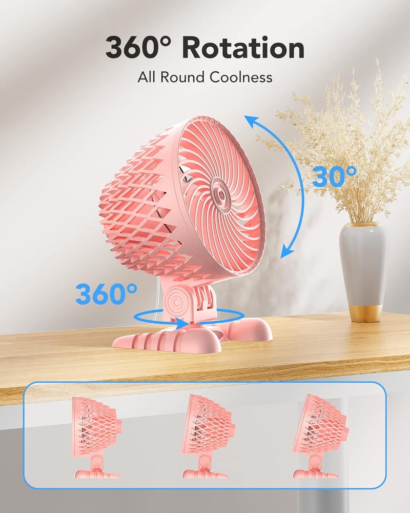 AaoLin USB Desktop Small Fan, Stepless Speed Adjustment with Multiple Speed Levels, Portable Plug-in Personal Mini Fan,Quiet Powerful Airflow,Suitable for Office Home Dormitory Bedroom, 4.9 Feet Long Cable - Image 5
